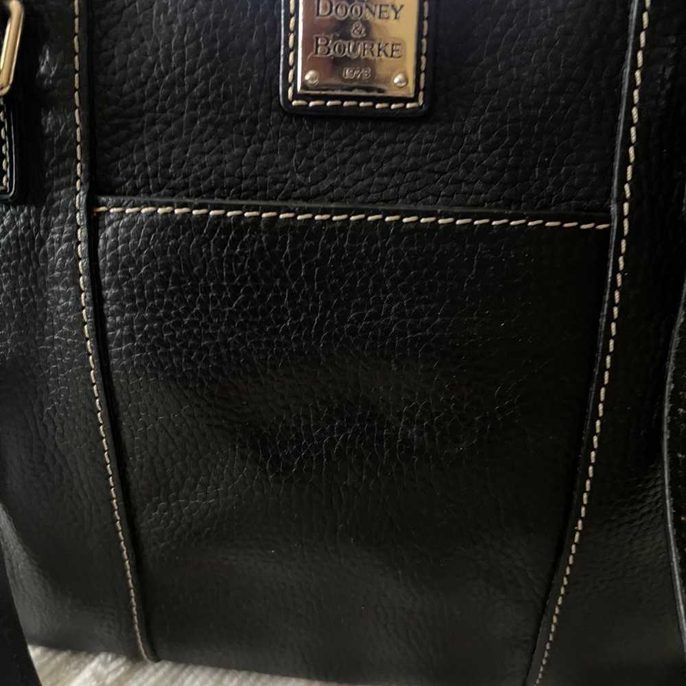 Dooney & Bourke Black n Red Leather Handbag Tote … - image 2