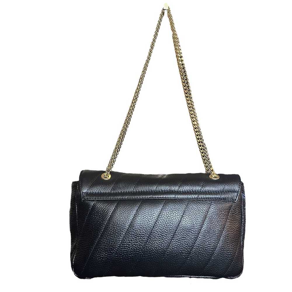 Anna Paola Shoulder Bag Italy Pebbled Leather Bla… - image 4