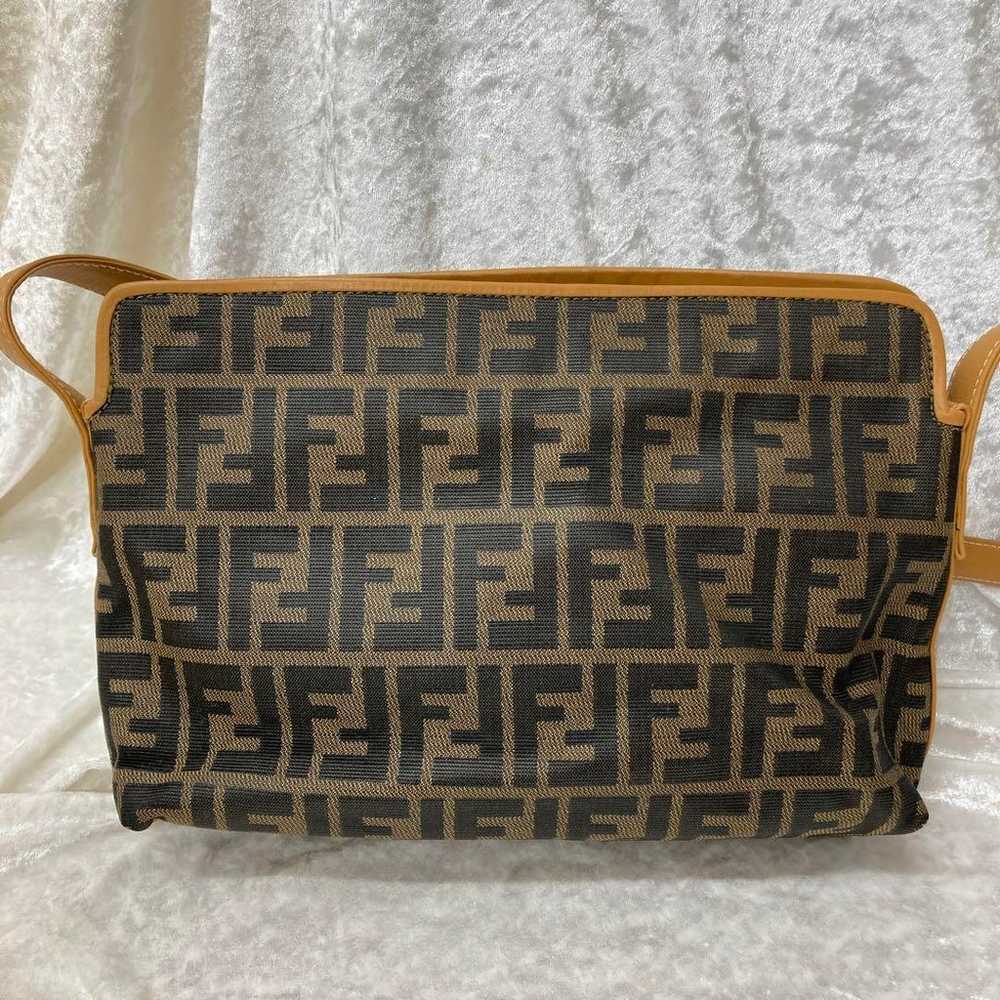 FENDI Shoulder Bag Zucca Pattern PVC Brown - image 4