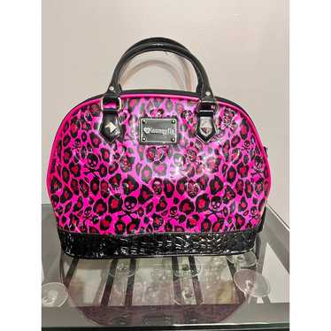 RARE Loungefly Pink and Black Leopard and Skulls P