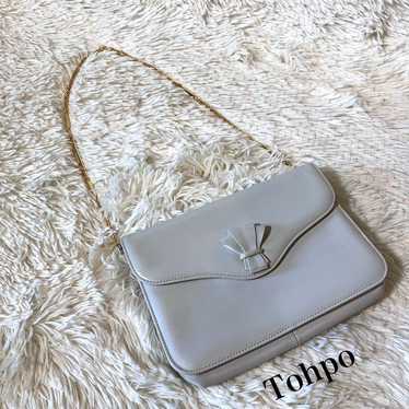 2way Front Flap Mini Bag Off-White Gray Elegant - image 1