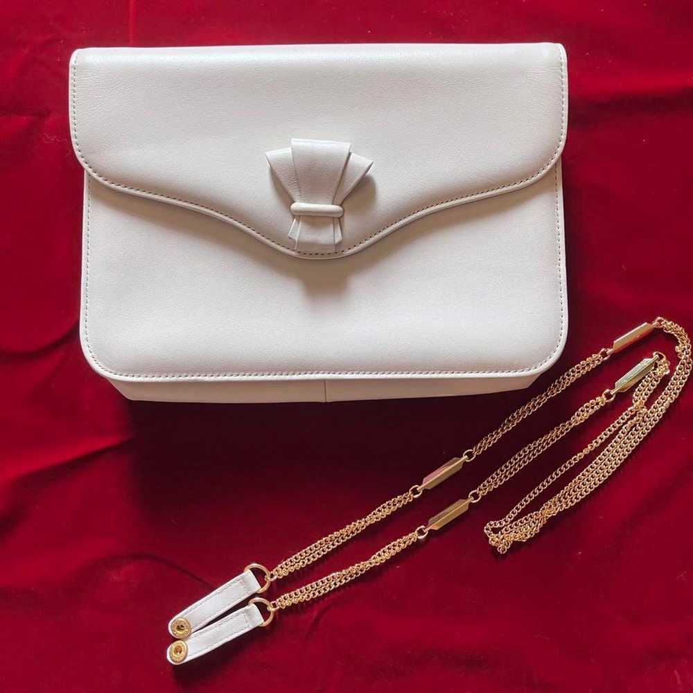 2way Front Flap Mini Bag Off-White Gray Elegant - image 2