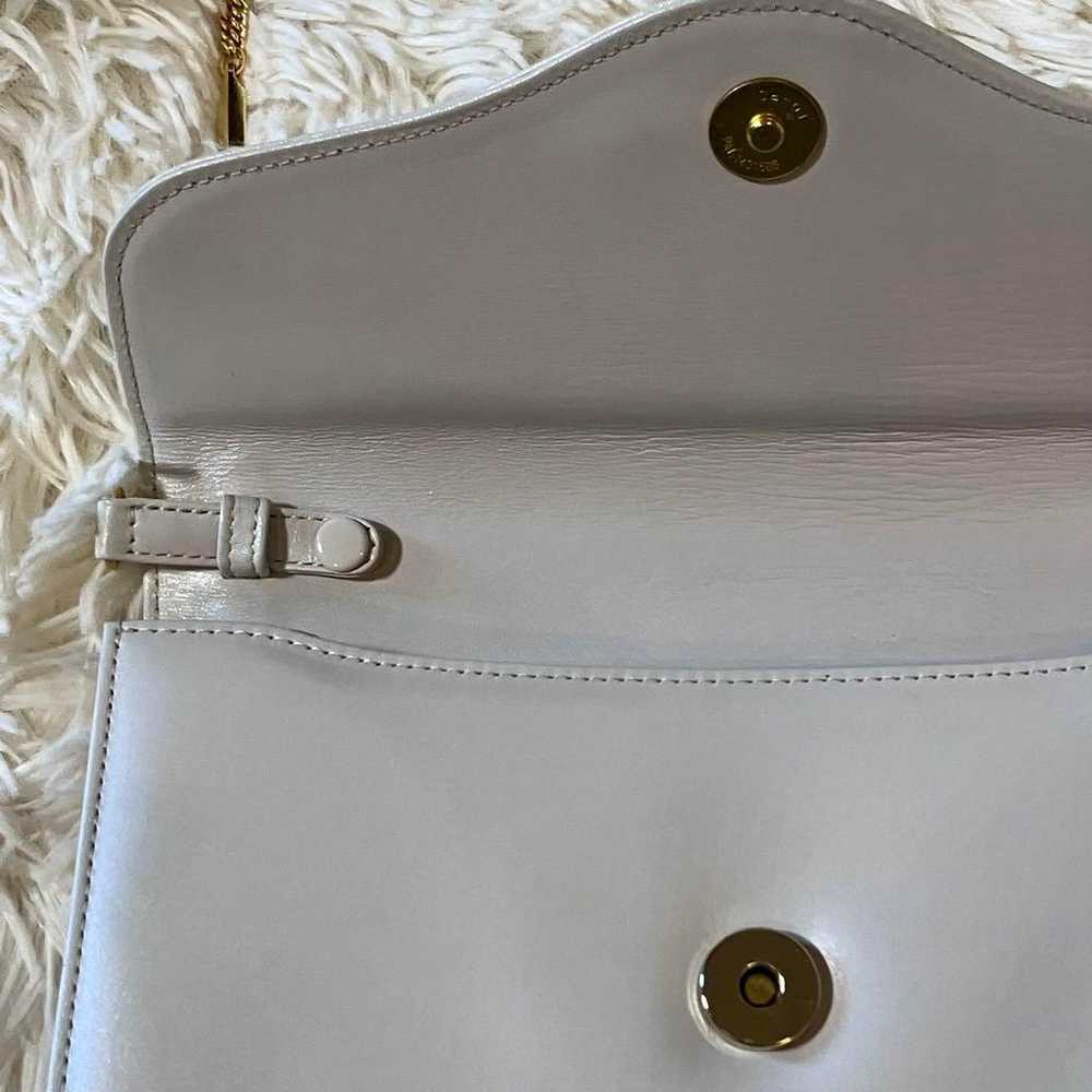 2way Front Flap Mini Bag Off-White Gray Elegant - image 7