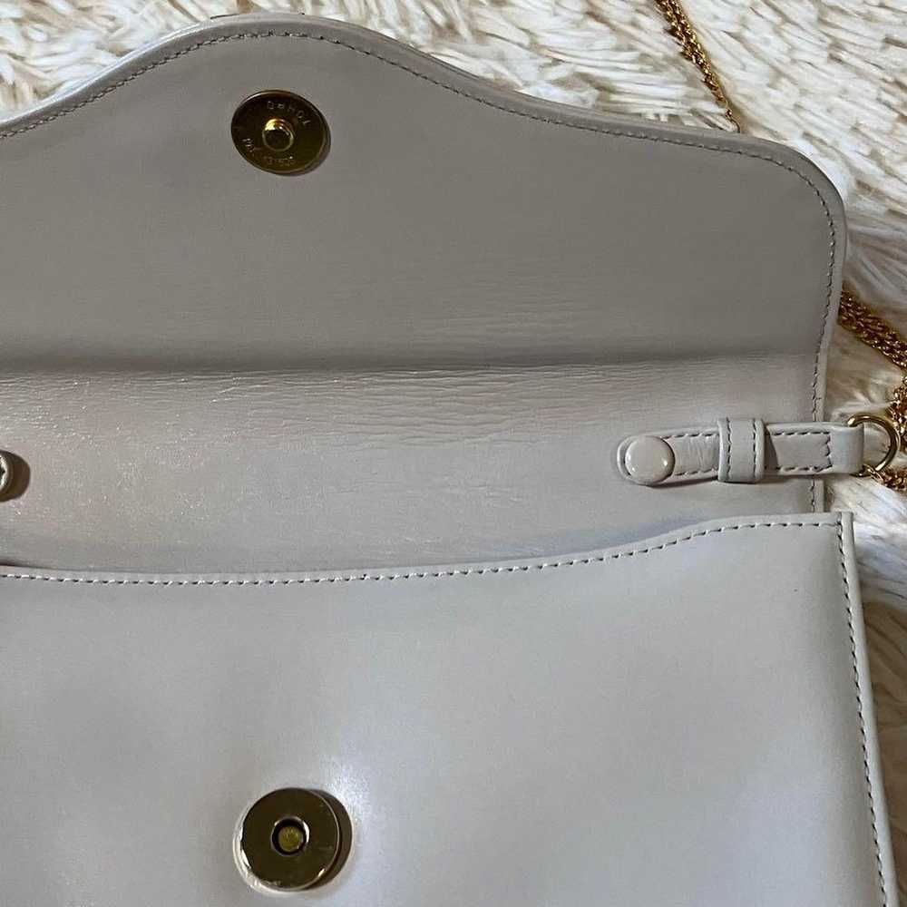 2way Front Flap Mini Bag Off-White Gray Elegant - image 8