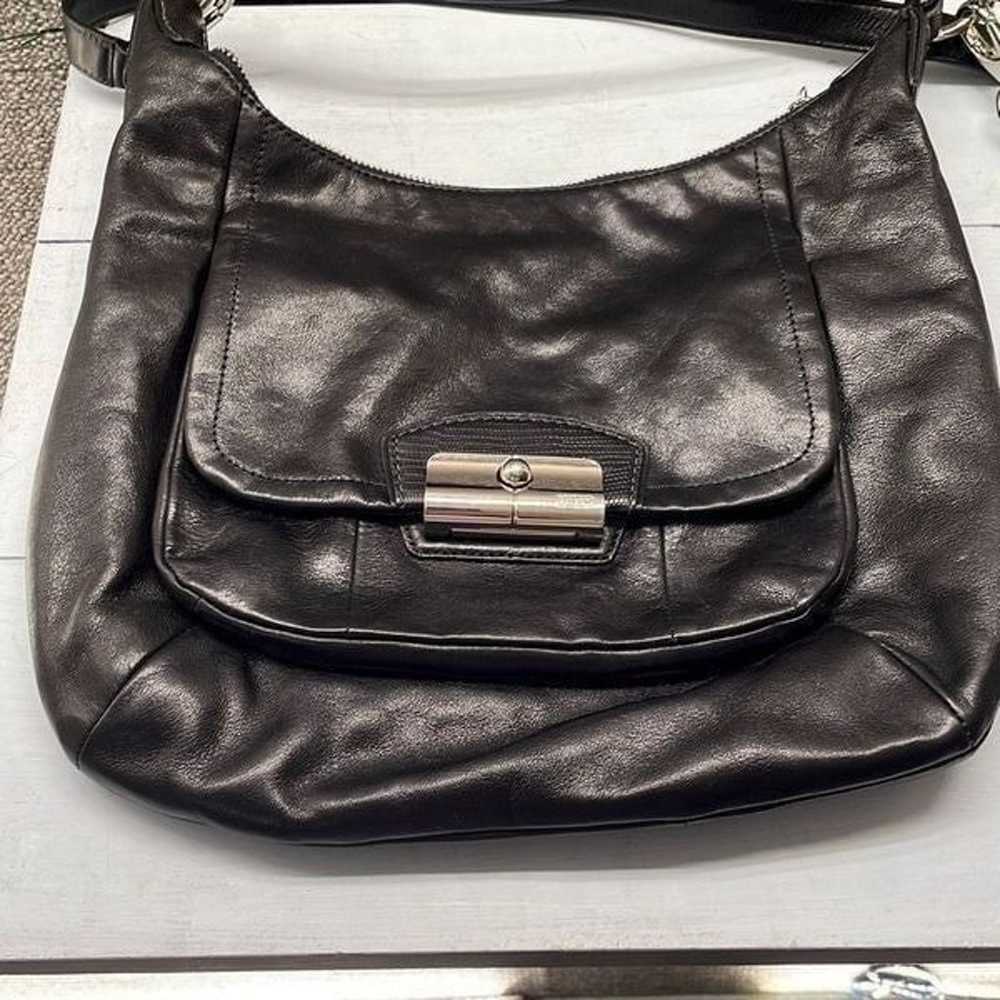 Coach Crossbody Bag Large Kristen Black Leather B… - image 3