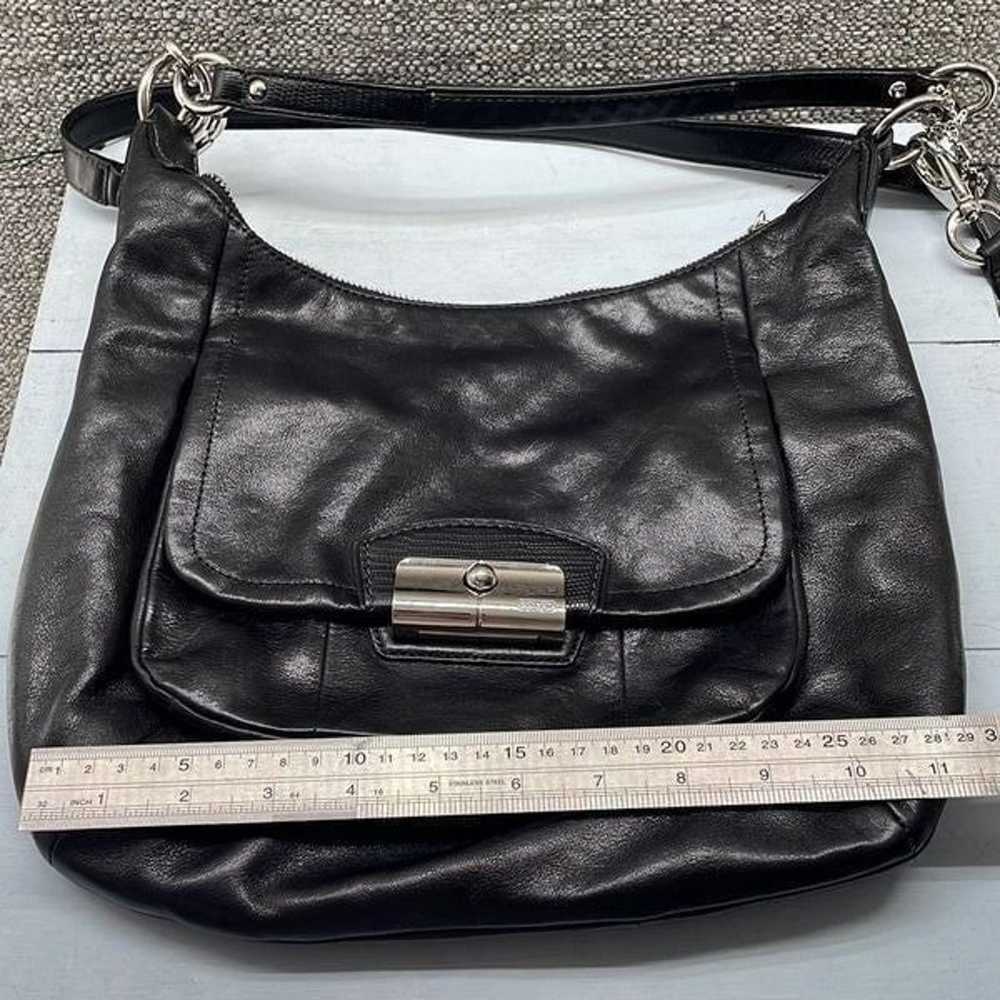 Coach Crossbody Bag Large Kristen Black Leather B… - image 5