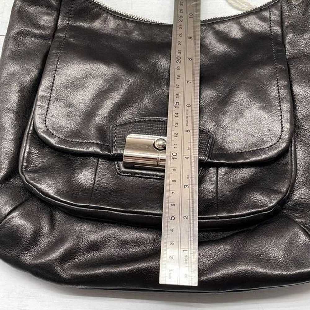 Coach Crossbody Bag Large Kristen Black Leather B… - image 6