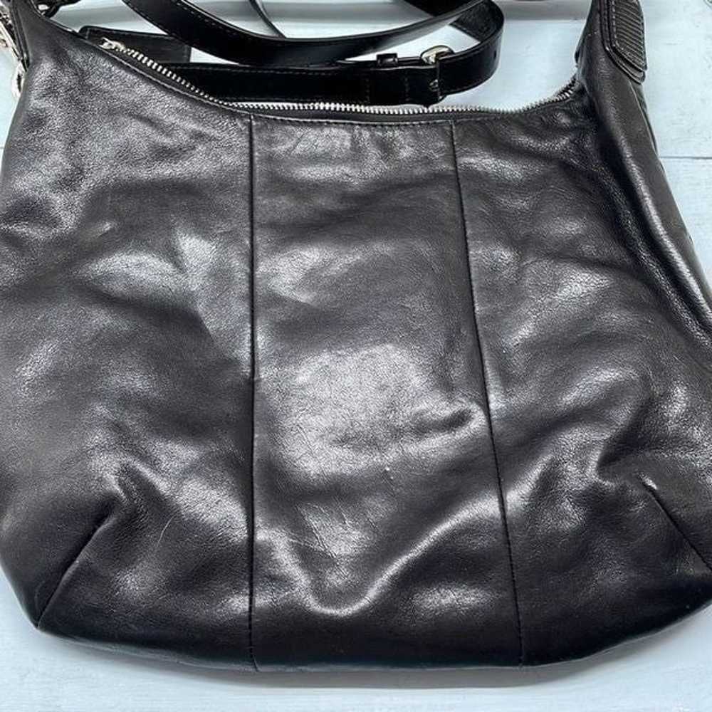 Coach Crossbody Bag Large Kristen Black Leather B… - image 7