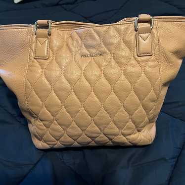 Vera Bradley Leather Quilted Ella Tote In Nude - image 1