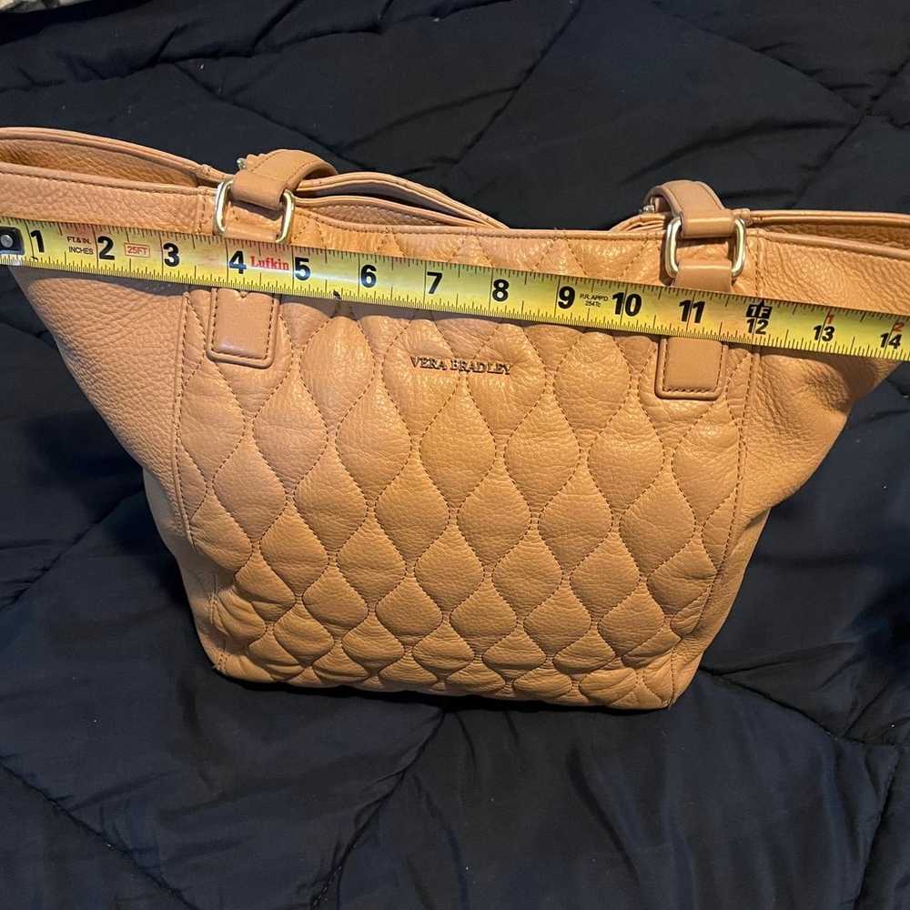 Vera Bradley Leather Quilted Ella Tote In Nude - image 8