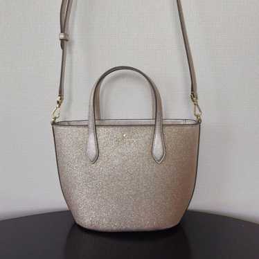 Kate Spade Glitter 2WAY Lamé Handbag Shoulder Cro… - image 1