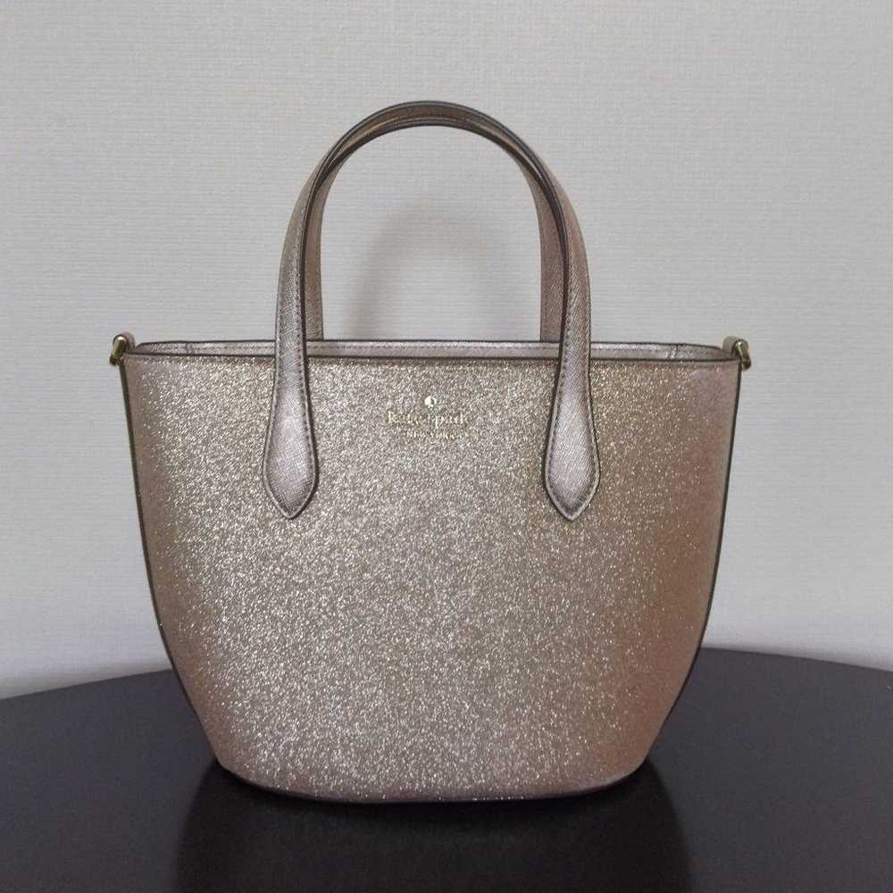 Kate Spade Glitter 2WAY Lamé Handbag Shoulder Cro… - image 2