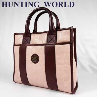 Hunting World Batucross Tote Bag Nylon Leather Pin