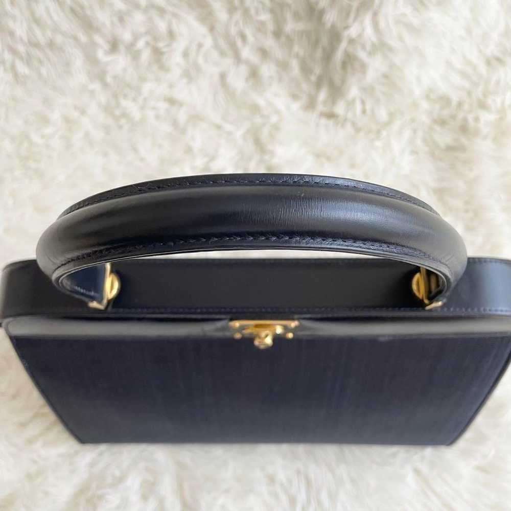 COMTESSE Contesse Horsehair Luxury Handbag Navy w… - image 8