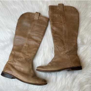 Frye FRYE Stylish Vintage Tan Leather Riding Boot… - image 1