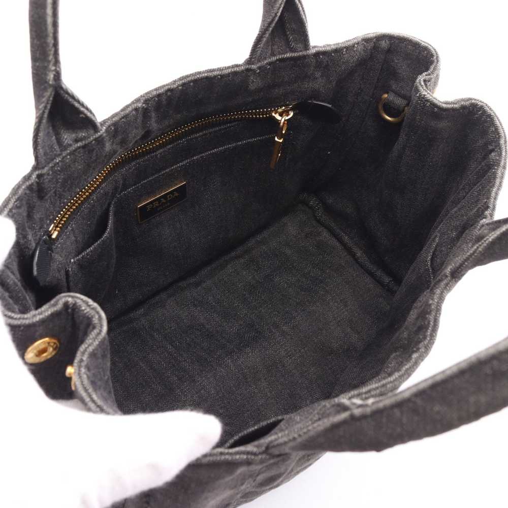 Prada Prada Canapa Kanapa Handbag Tote Bag Denim … - image 3