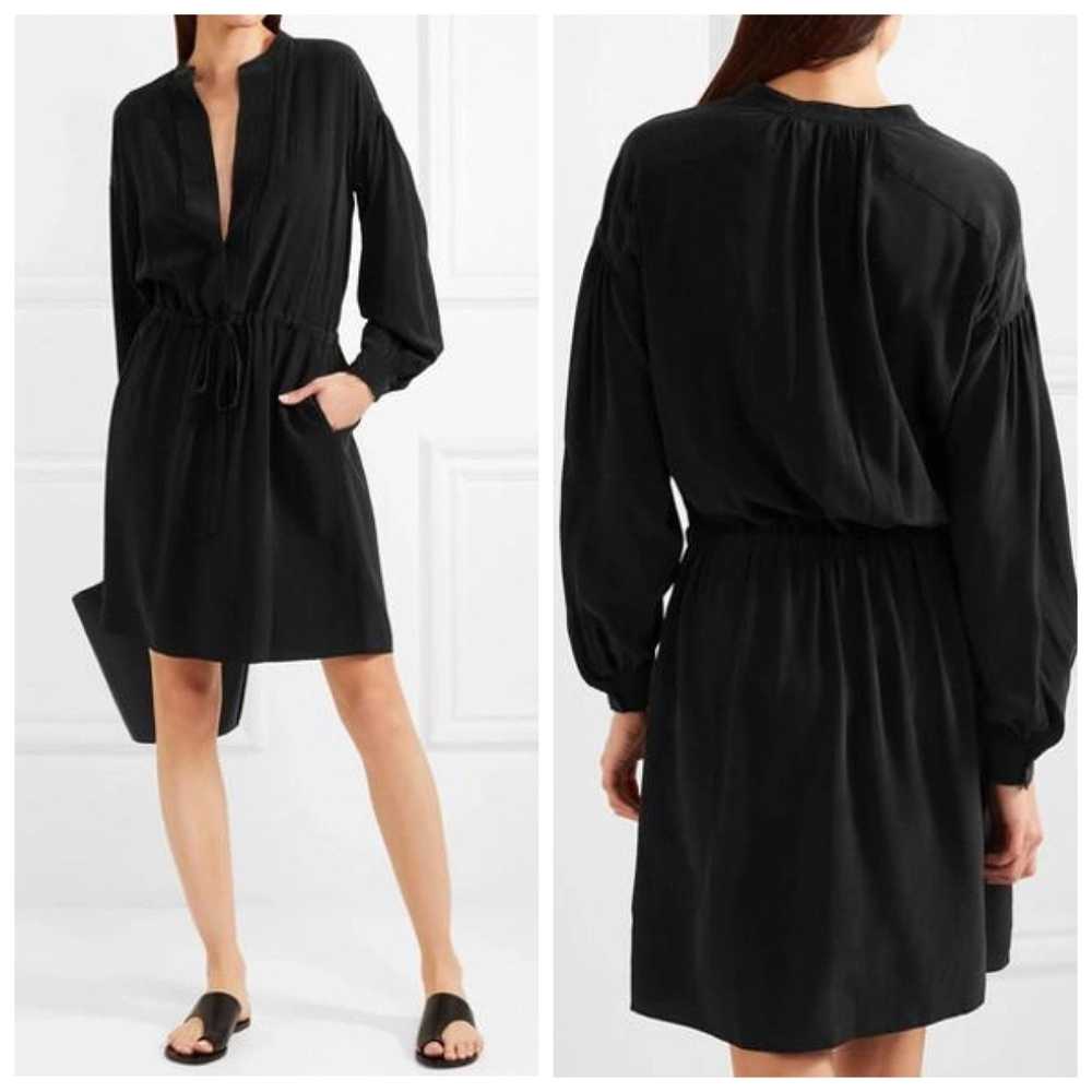 Vince Vince Shirred Sleeve Silk Dress - image 1