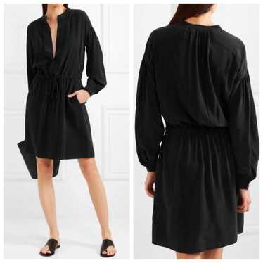 Vince Vince Shirred Sleeve Silk Dress - image 1