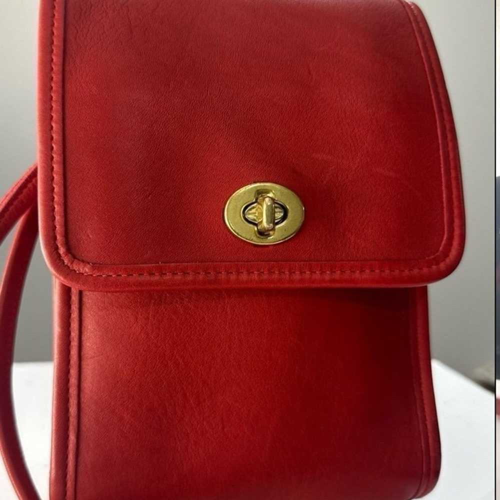 Coach Red Scooter bag 9893 Excellent Authentic fr… - image 1