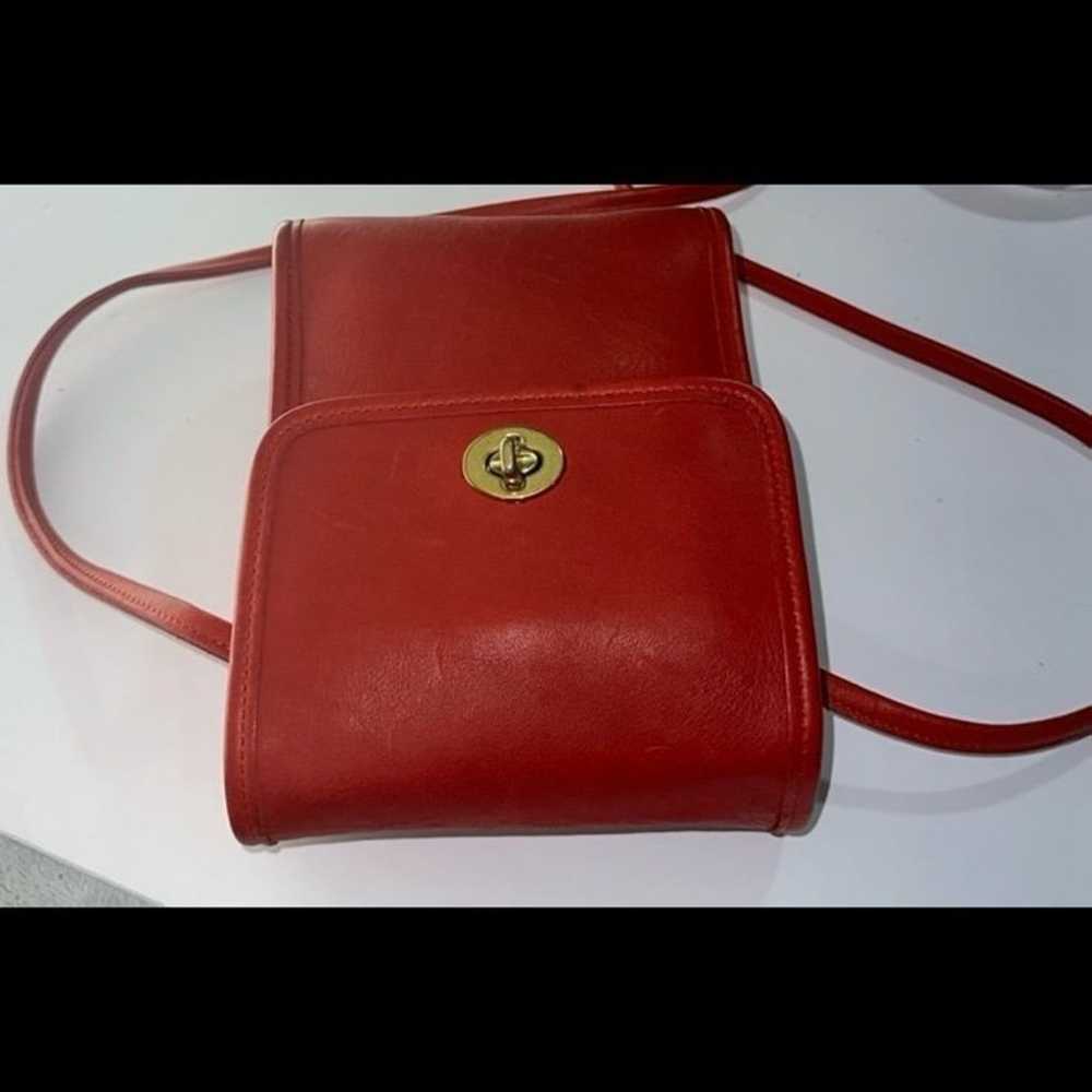 Coach Red Scooter bag 9893 Excellent Authentic fr… - image 5