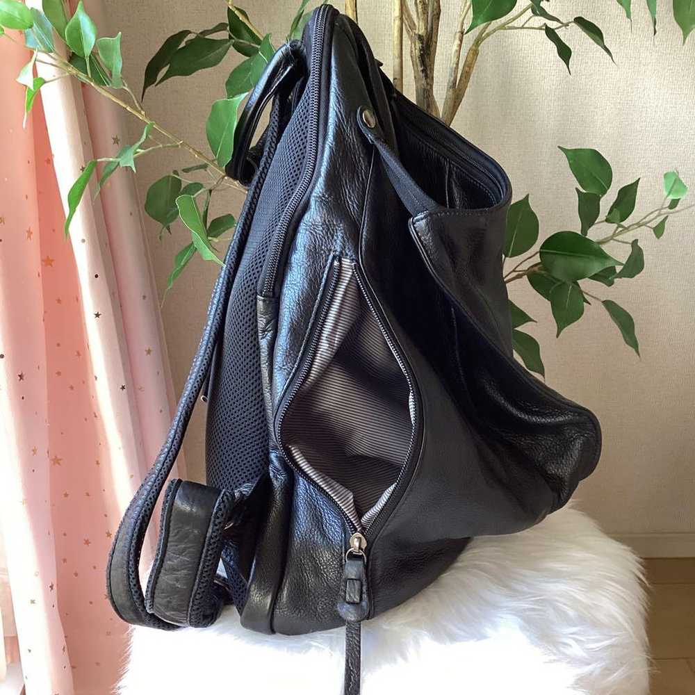 Leather Backpack Black Jiu - image 4