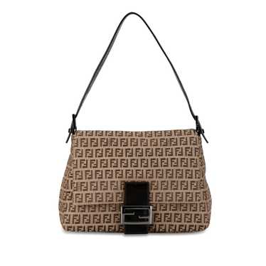 Brown Fendi Zucchino Canvas Mamma Forever Shoulder