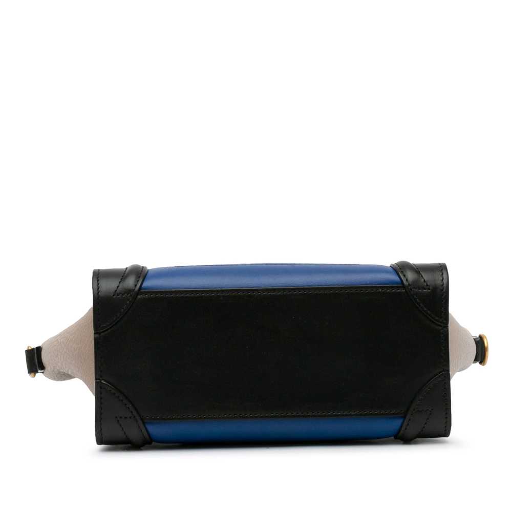 Blue Celine Nano Tricolor Luggage Tote Satchel - image 4