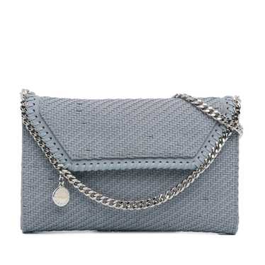 Blue Stella McCartney Mini Woven Falabella Crossbo