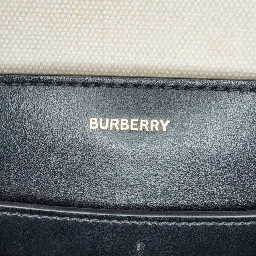 Beige Burberry Canvas Horseferry Belt Satchel - image 6