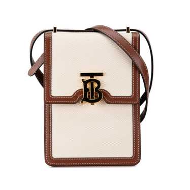 Beige Burberry TB Canvas Robin Crossbody