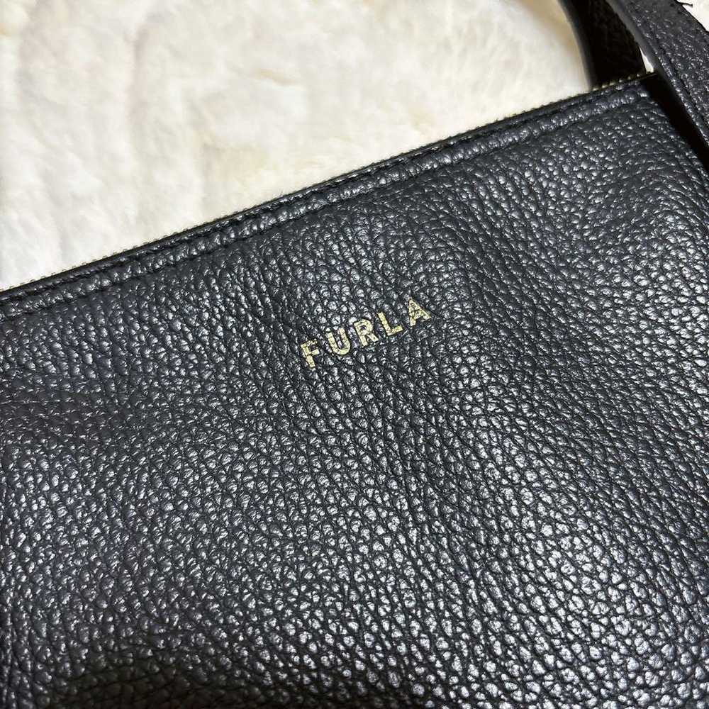 FURLA tote bag, black, leather. - image 2