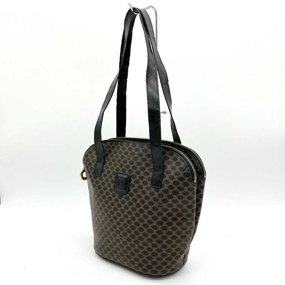 【CELINE】Tote Bag Macadam Pattern Gold Hardware PV… - image 2