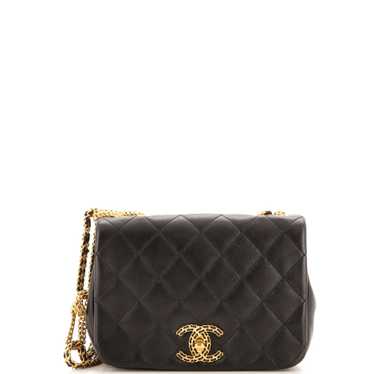 CHANEL On And On Full Flap Bag Quilted Lambskin S… - image 1