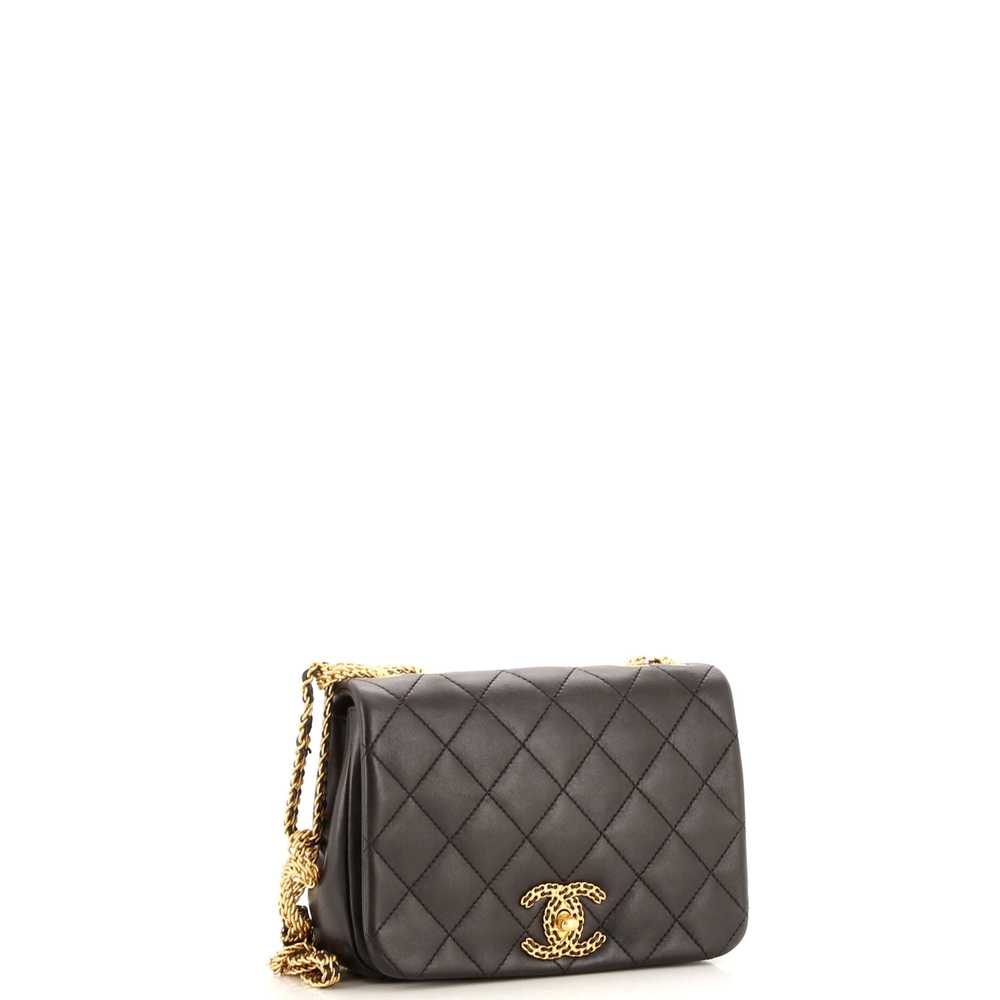 CHANEL On And On Full Flap Bag Quilted Lambskin S… - image 2