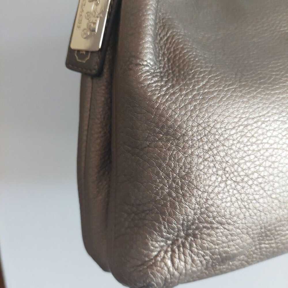 coach madison leather jeweled shoulder flap bag b… - image 8