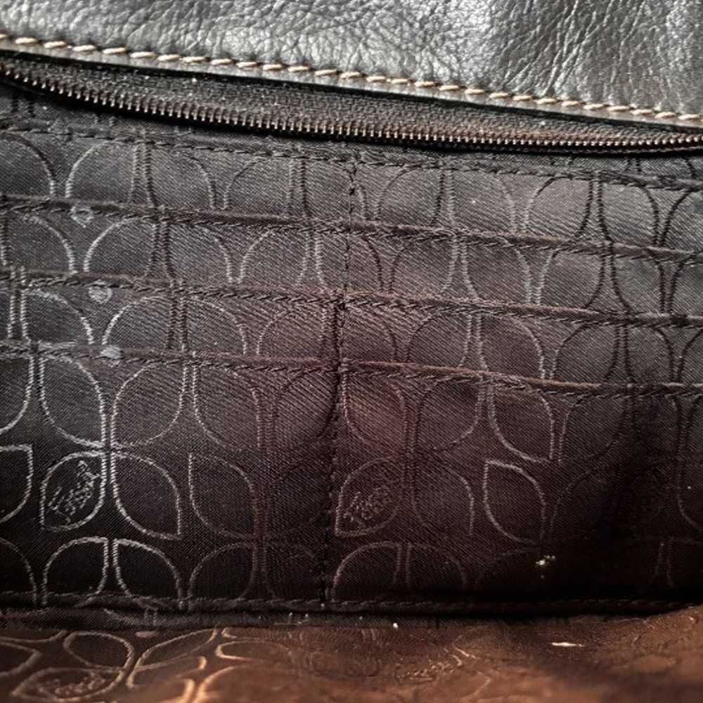 Vintage Fossil Crossbody Bag Black Leather - image 9