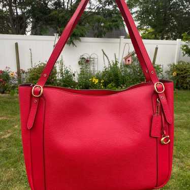 Red Coach leather purse