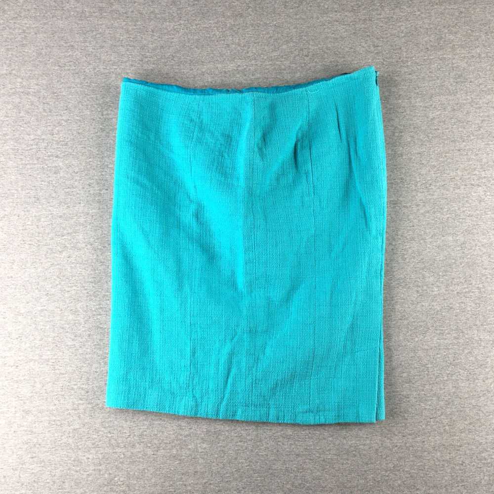 Vintage Lovely Pencil Skirt Office Ladies Blue La… - image 7