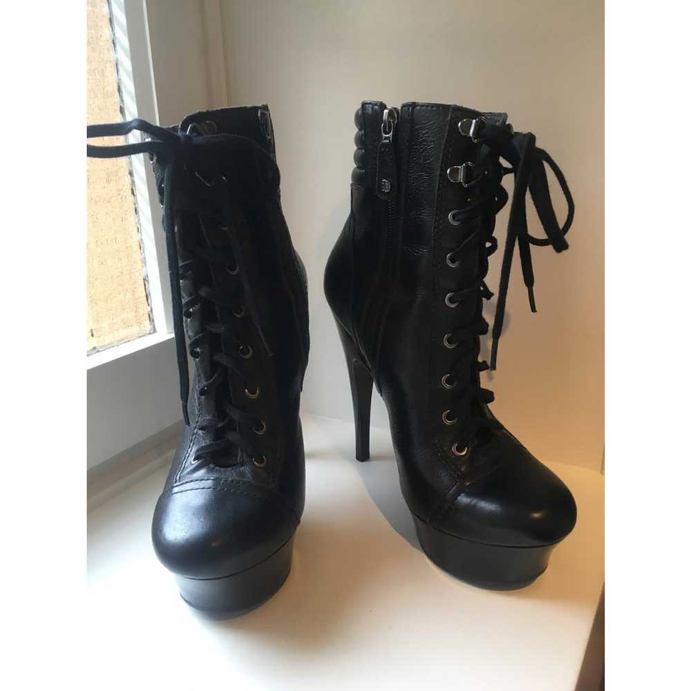 Bcbg Max Azria Leather lace up boots - image 8