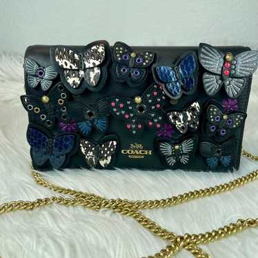 Coach top applique callie butterfly crossbody