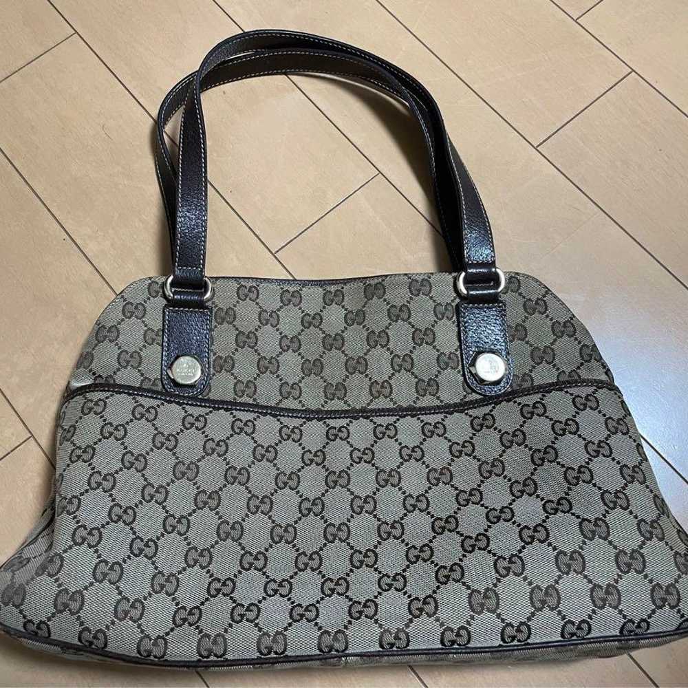 ［Excellent Condition］Gucci GG Pattern Tote Bag Be… - image 1