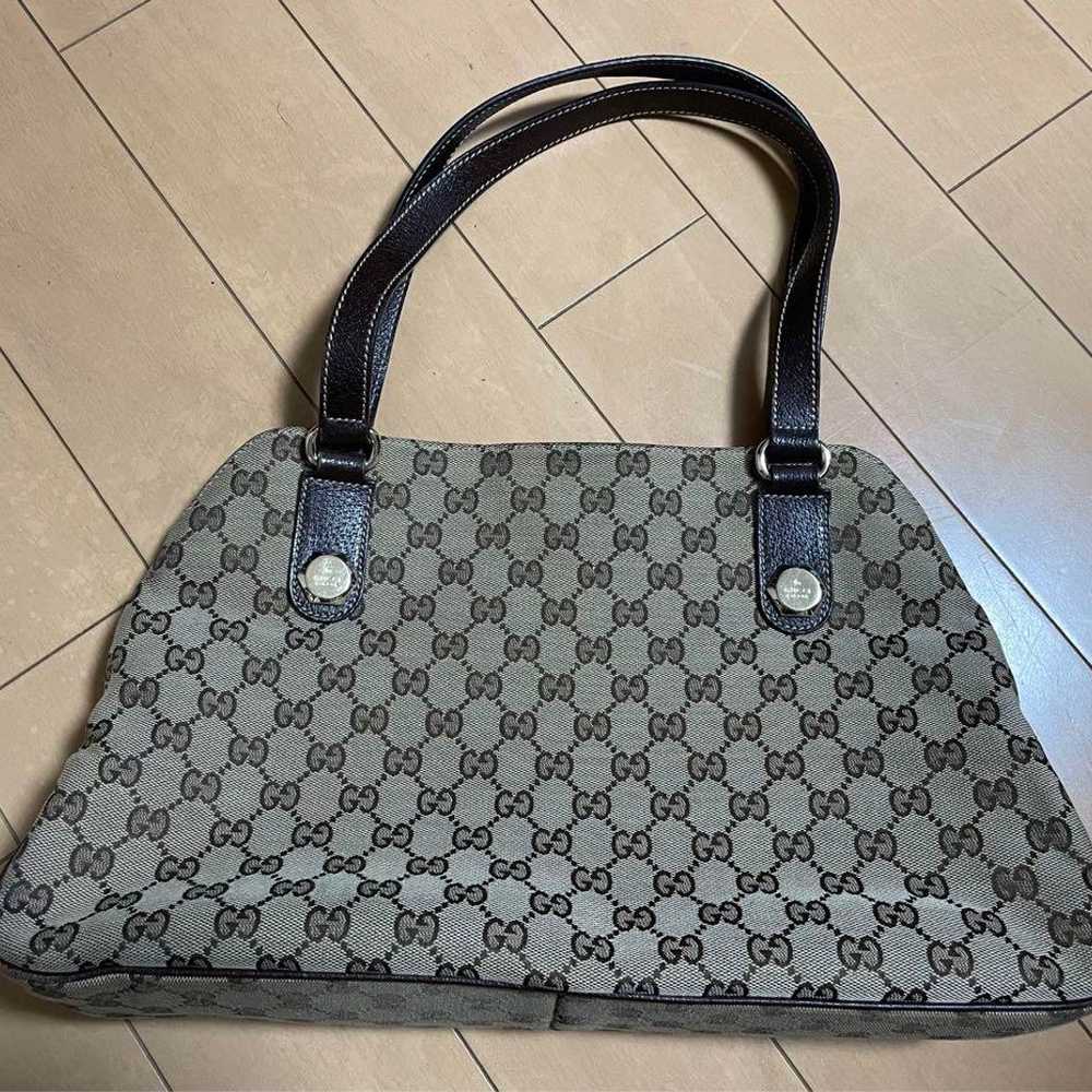 ［Excellent Condition］Gucci GG Pattern Tote Bag Be… - image 2