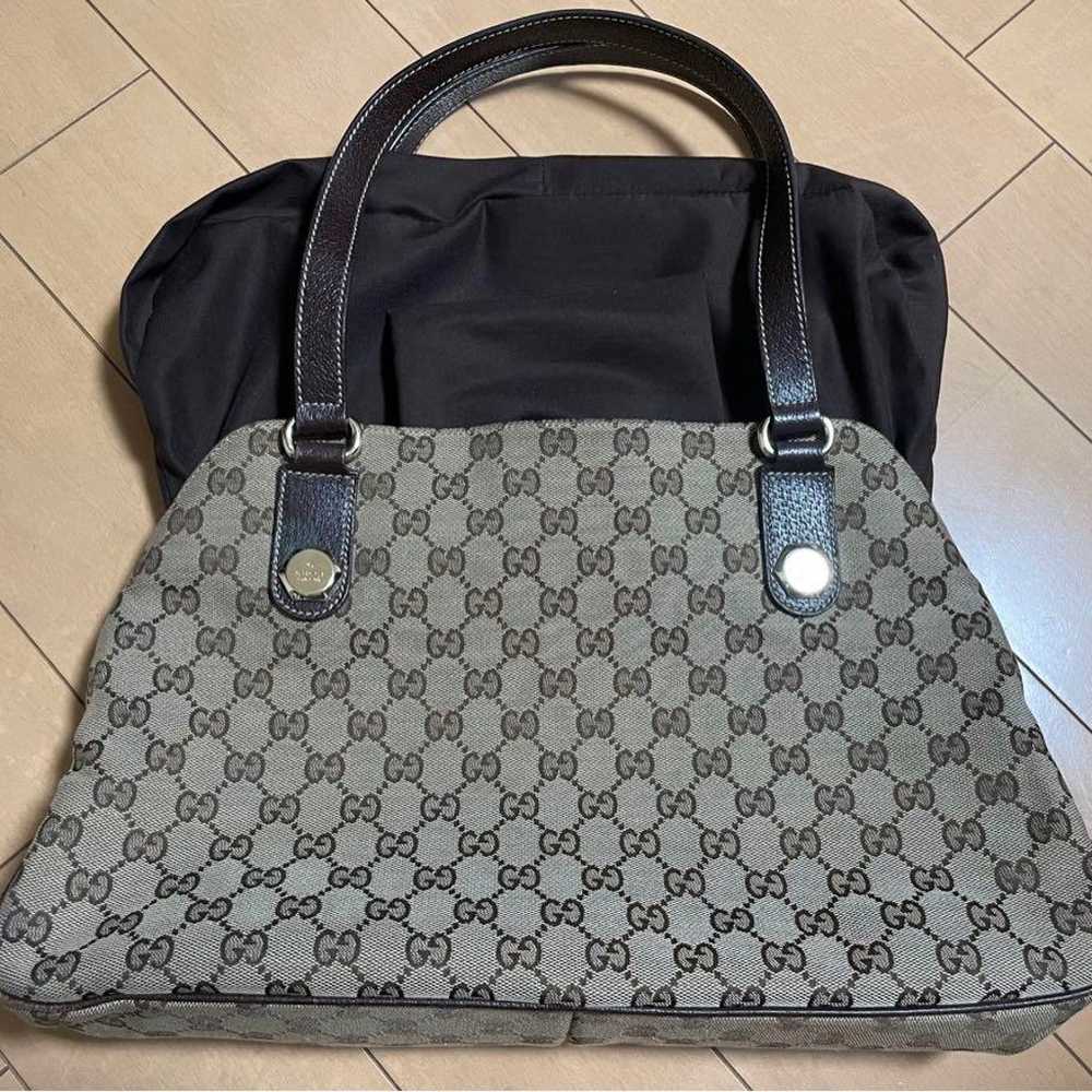 ［Excellent Condition］Gucci GG Pattern Tote Bag Be… - image 5