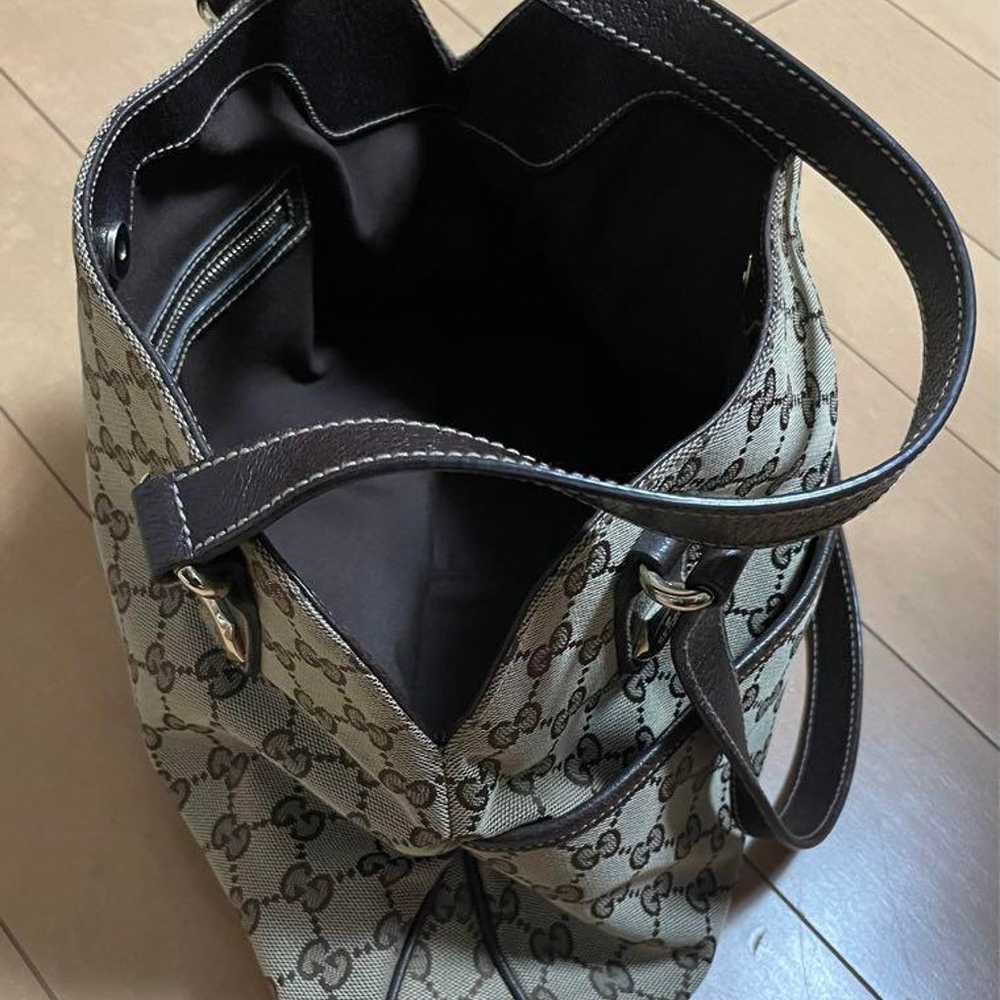 ［Excellent Condition］Gucci GG Pattern Tote Bag Be… - image 8