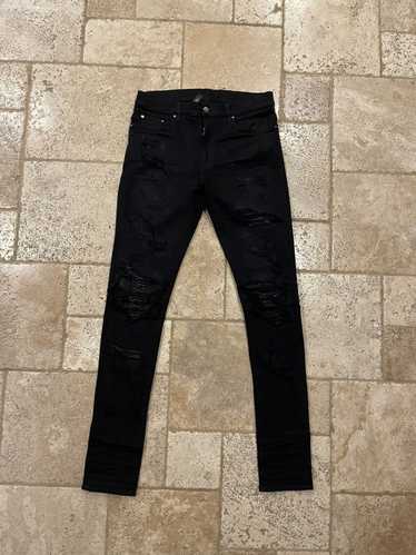 Amiri Mike Amiri AW16 OG Snakeskin Black Denim Jea