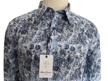 Robert Graham Blue Abstract Floral - image 1