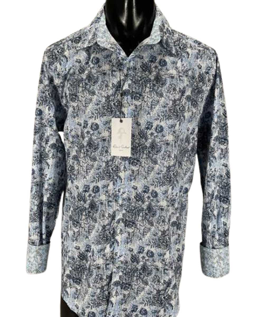 Robert Graham Blue Abstract Floral - image 2