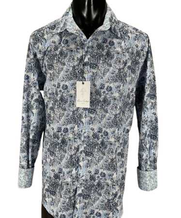 Robert Graham Blue Abstract Floral cavill