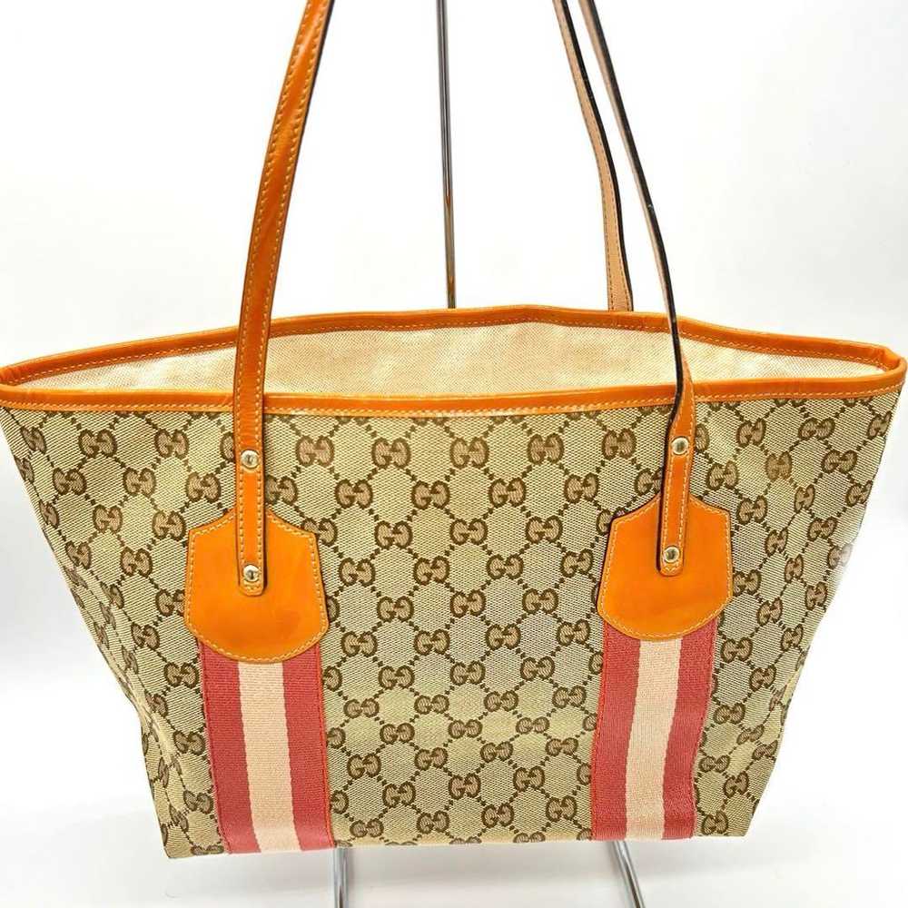 GUCCI Sherry Line GG Canvas Tote Bag Shoulder Bag - image 10