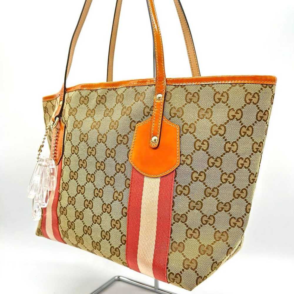 GUCCI Sherry Line GG Canvas Tote Bag Shoulder Bag - image 5